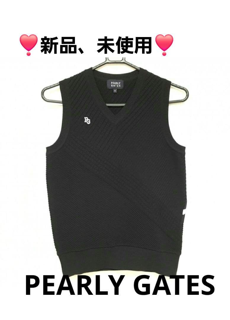 ❣️新品未使用❣️PEARLY GATESネイビー バックロゴニット ベスト❣️