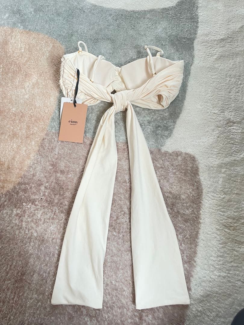 新品eimy istoireエイミーイストワール　リボンバンドゥトップス　水着