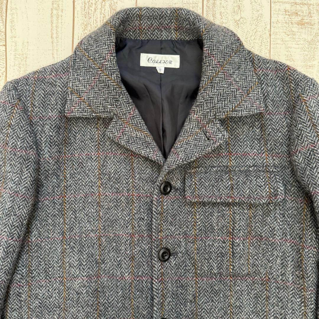 【COLLTER】ハリスツイード　ヘリンボーンカントリージャケット　ノーフォーク
