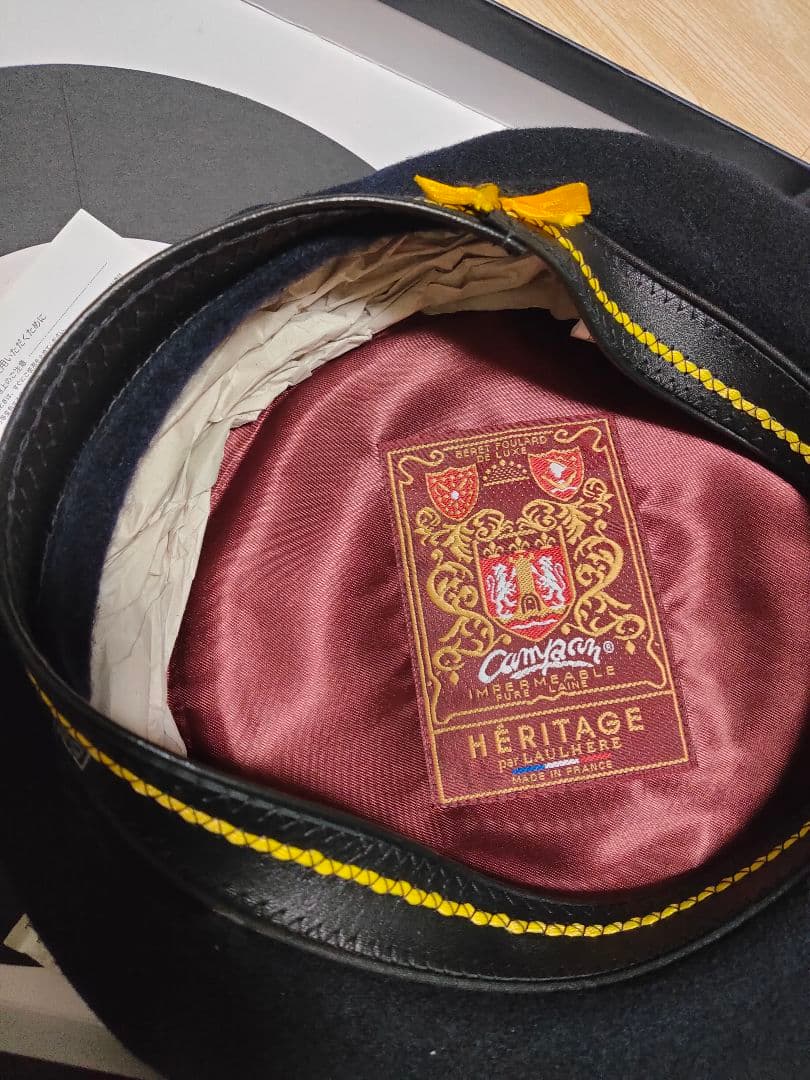 LAULHERE ロレール メンズ ベレー帽 58cm ウール 紺 新品