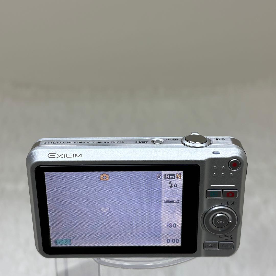 美品　CASIO エクシリム　EX-Z80 充電器 シルバー　コンデジ　動作品