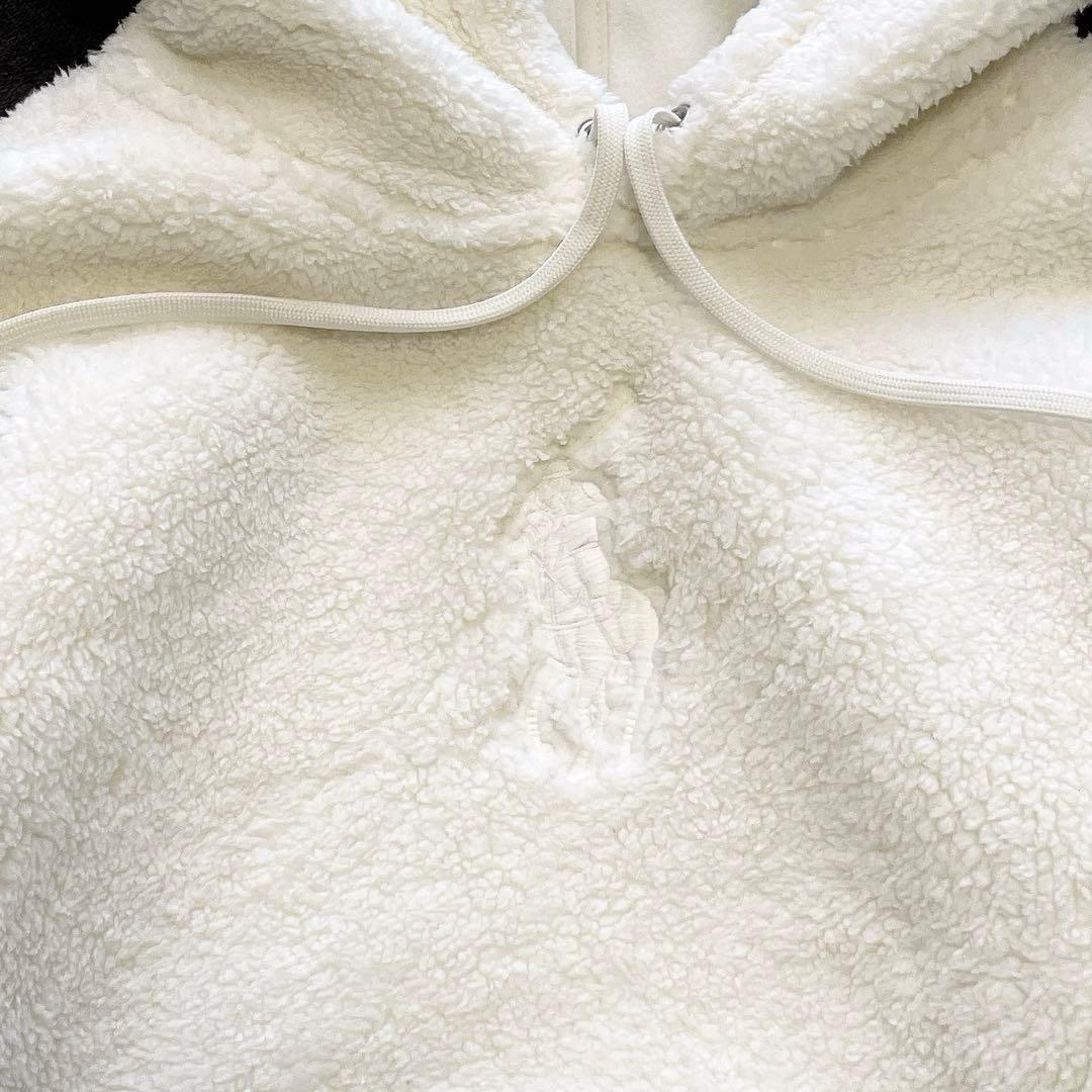 極美品✨ポロラルフローレン ボアパーカー フリース ビッグポニー 現行 白 M