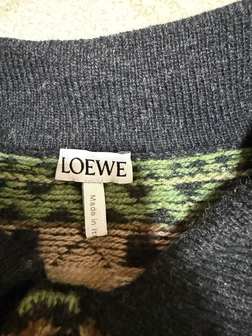 LOEWE ロエベ 総柄ニットポロ セーター M FW2024