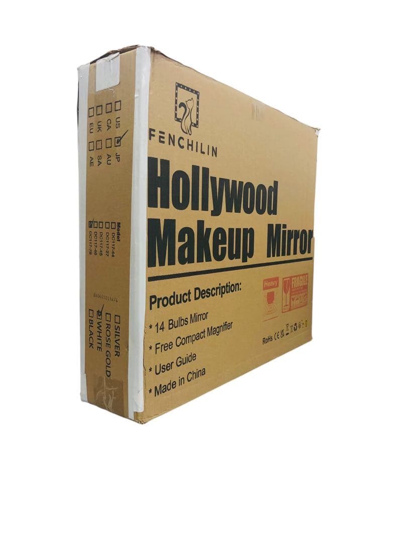 【開封済・未使用】FENCHILIN 女優ミラー 化粧鏡 ハリウッドミラー 鏡