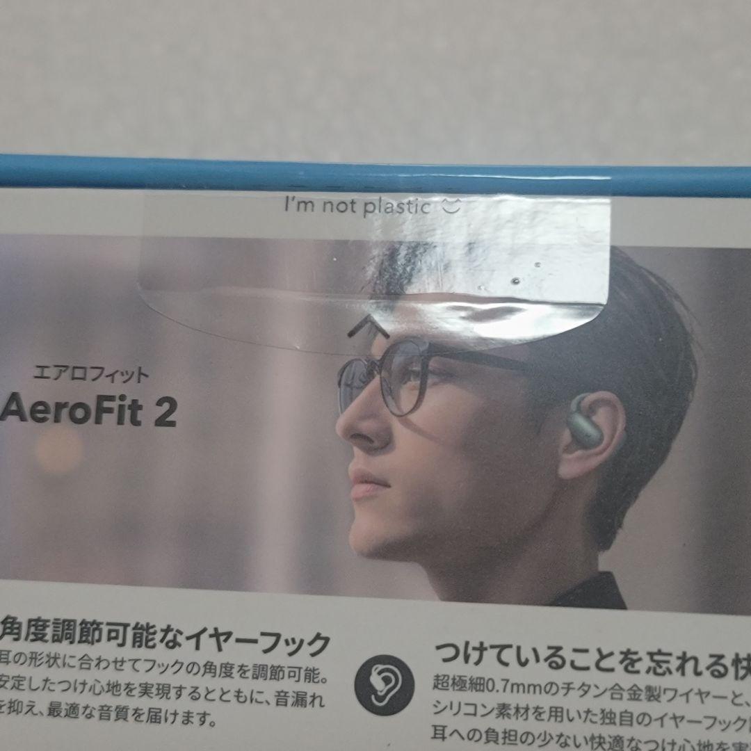 AeroFit 2 オープンイヤー型ワイヤレスイヤホン シルバーグリーン