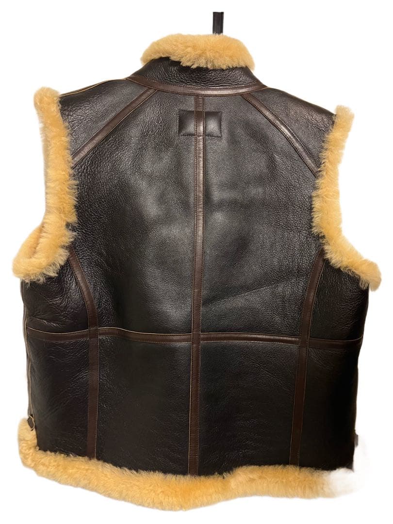 t*o様 Y’2 LEATHER コロメール ムートンベスト/羊革/BRW