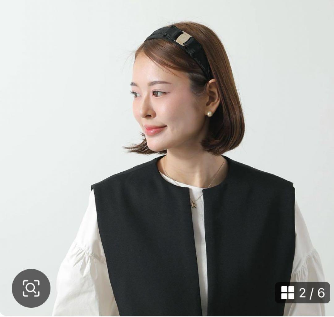 Ferragamo ブラックリボンカチューシャ