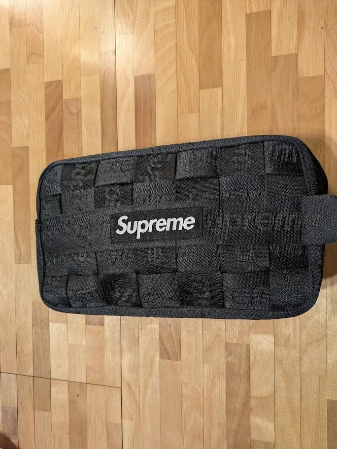 極美品 24AW Supreme Woven Large Pouch Black