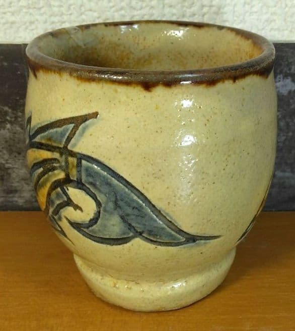 人間国宝 金城次郎 壷屋焼湯呑 栞 共箱 無傷 壺屋焼 やちむん