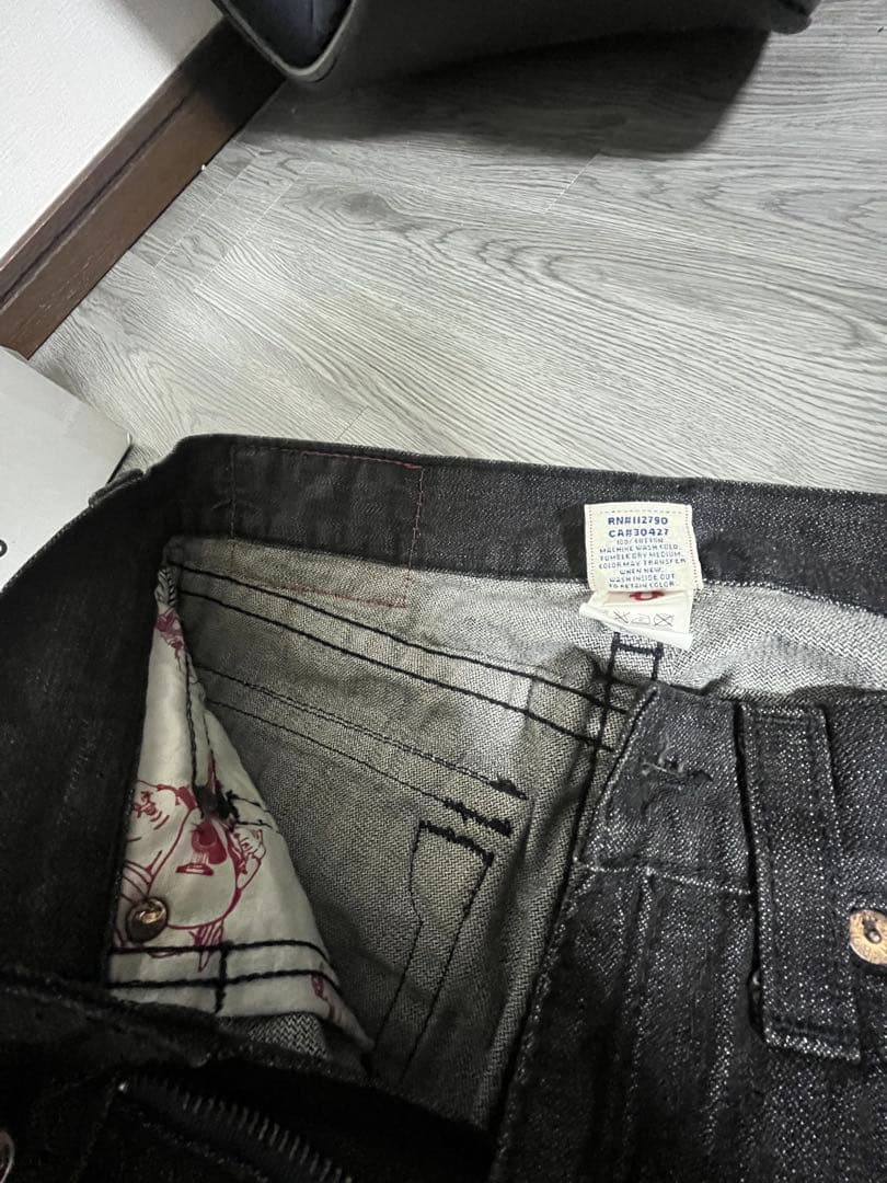 トゥルーレリジョン RICKYブラックデニム 33 USA製 メンズ