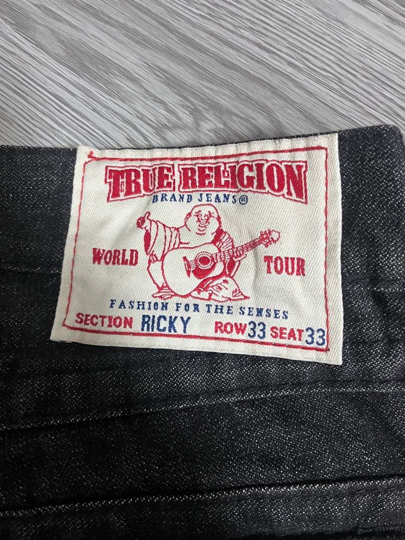 トゥルーレリジョン RICKYブラックデニム 33 USA製 メンズ