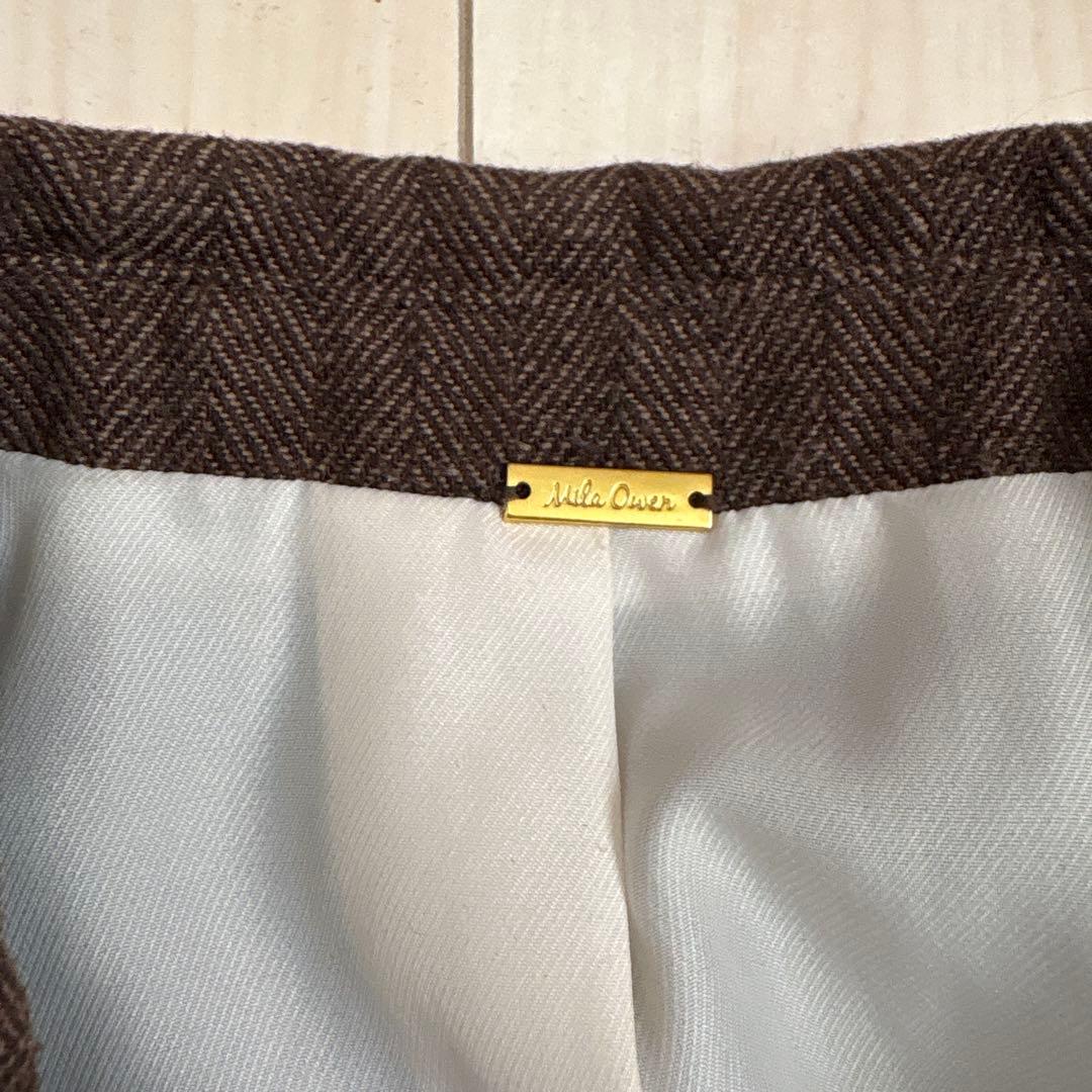 ミラオーウェン ヘリンボーン 金ボタン ダブルブレストジャケット　0