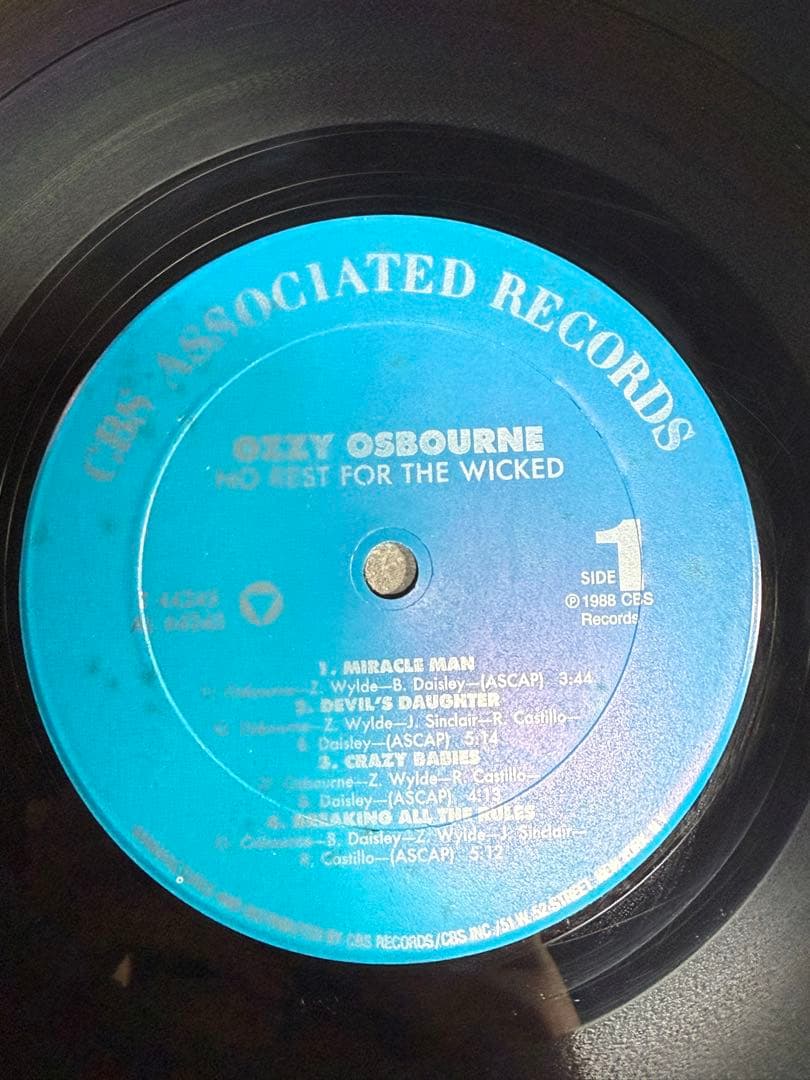 洋楽 Ozzy Osbourne LP No Rest For The Wicked