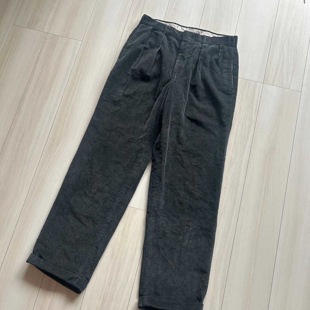 -90s ブルックスブラザーズ ブラックコーデュロイパンツ USA製 32×30