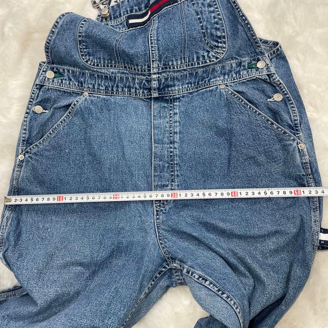 トミーヒルフィガー　オーバーオール　L 大きいサイズ　希少　90s ロゴ　デニム