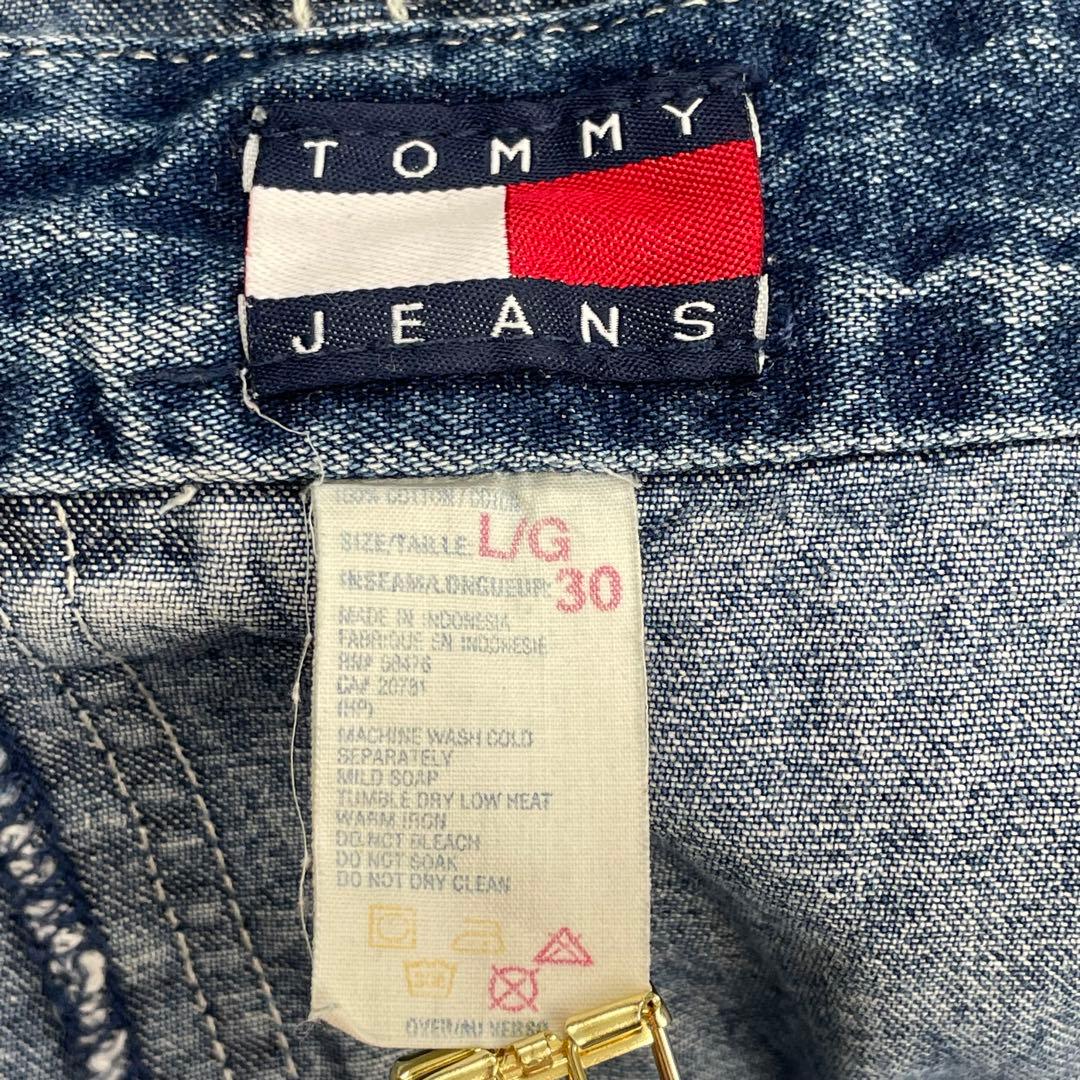 トミーヒルフィガー　オーバーオール　L 大きいサイズ　希少　90s ロゴ　デニム