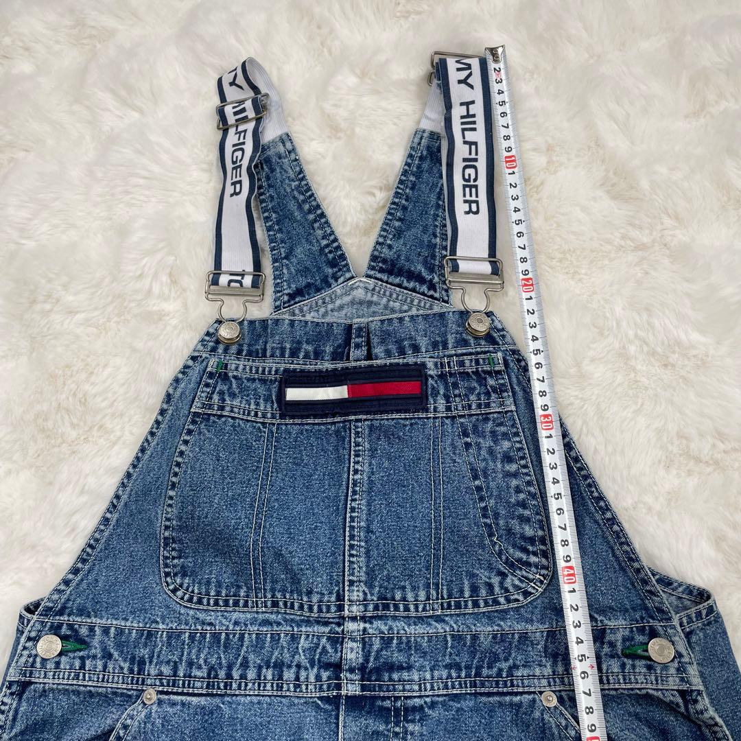 トミーヒルフィガー　オーバーオール　L 大きいサイズ　希少　90s ロゴ　デニム