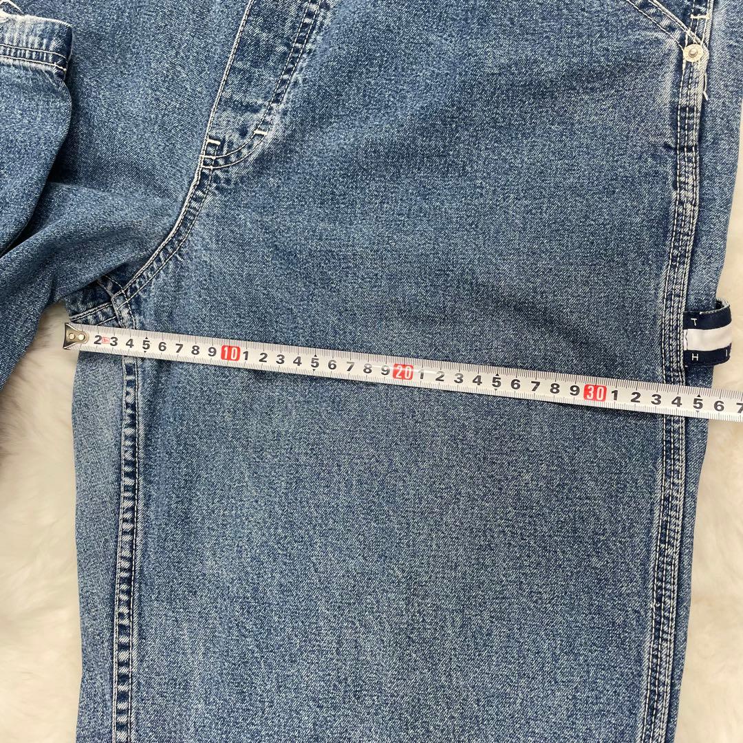 トミーヒルフィガー　オーバーオール　L 大きいサイズ　希少　90s ロゴ　デニム