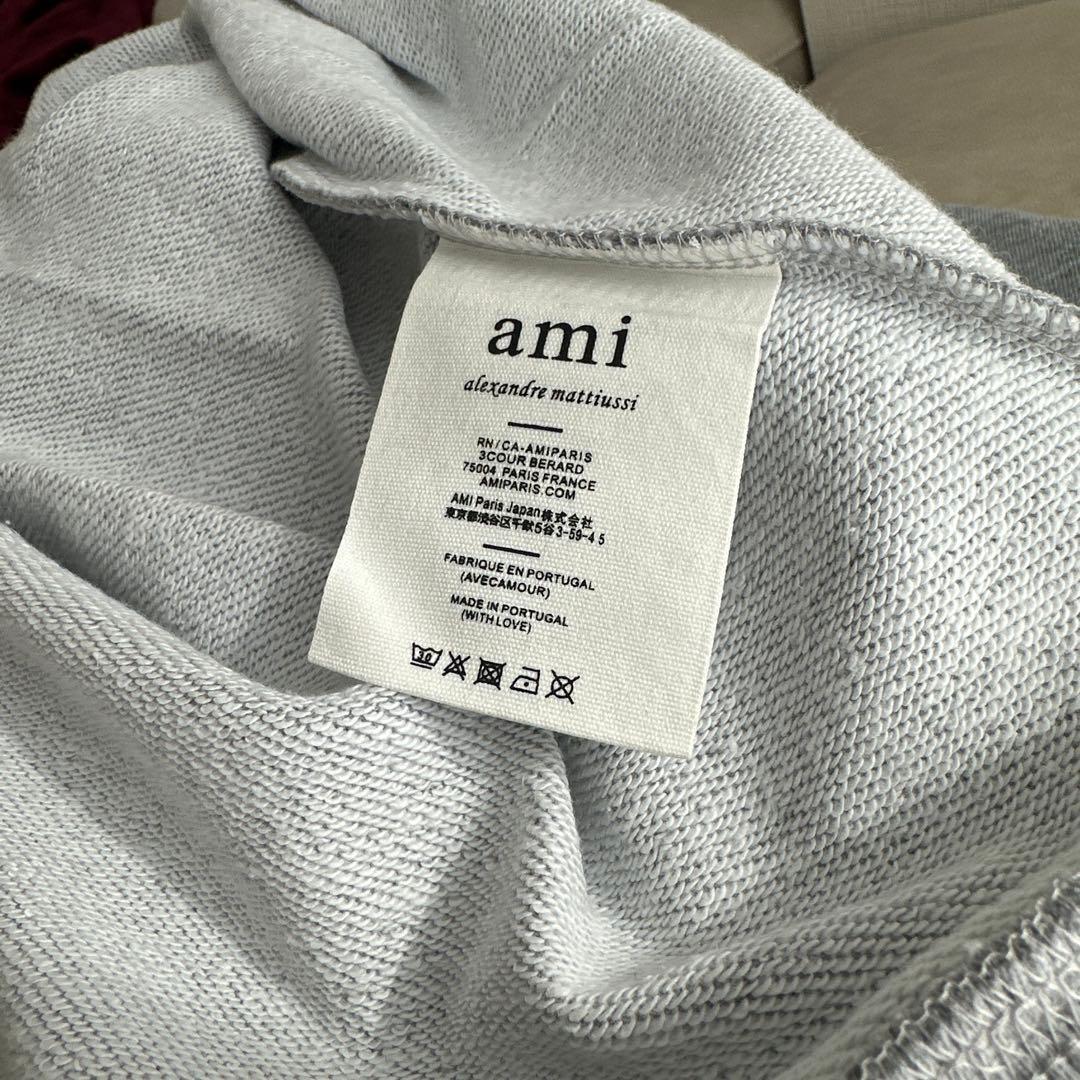 【新品未使用】AMI PARIS アミパリス ロゴトレーナー グレー Mサイズ