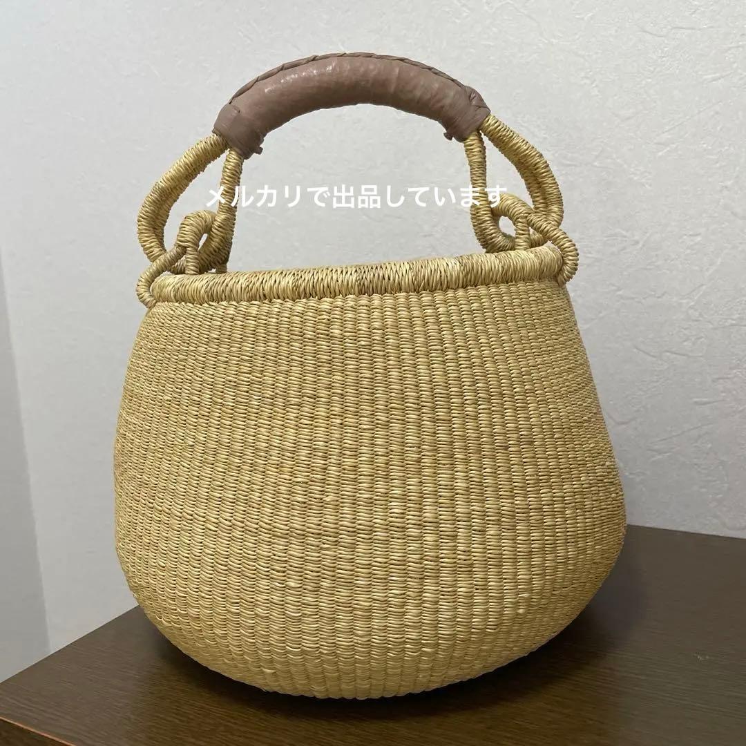 【新品未使用】 biga ボルガバスケット 壺型 カナリ