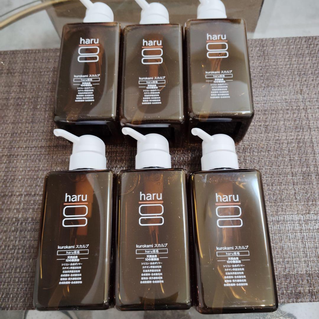 sf7536 シャンプー　haru　100％天然由来kurokamiスカルプx6