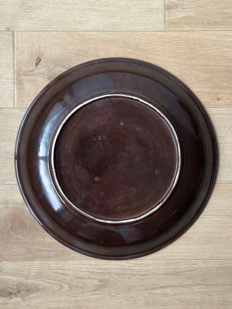 永楽善五郎 紫交趾大皿 徳全 和全