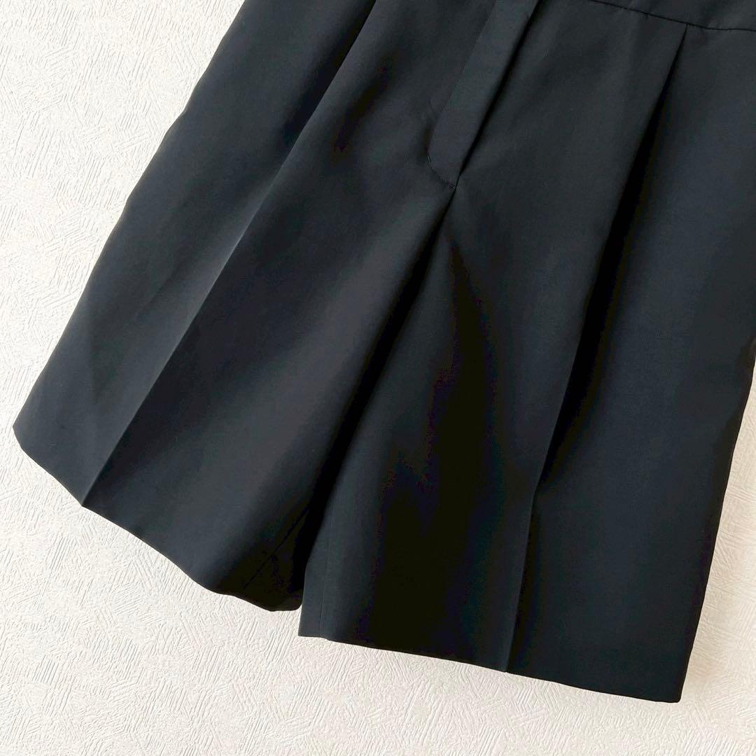 loin. ロワン 雑誌掲載 ミドルタックパンツ 洗える ブラック