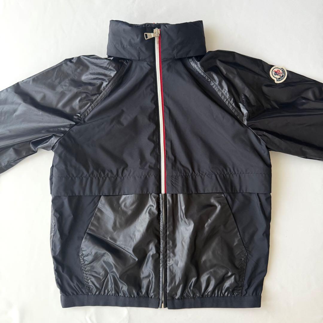 【子供服】MONCLER フード付きジャケット ネイビー130cm