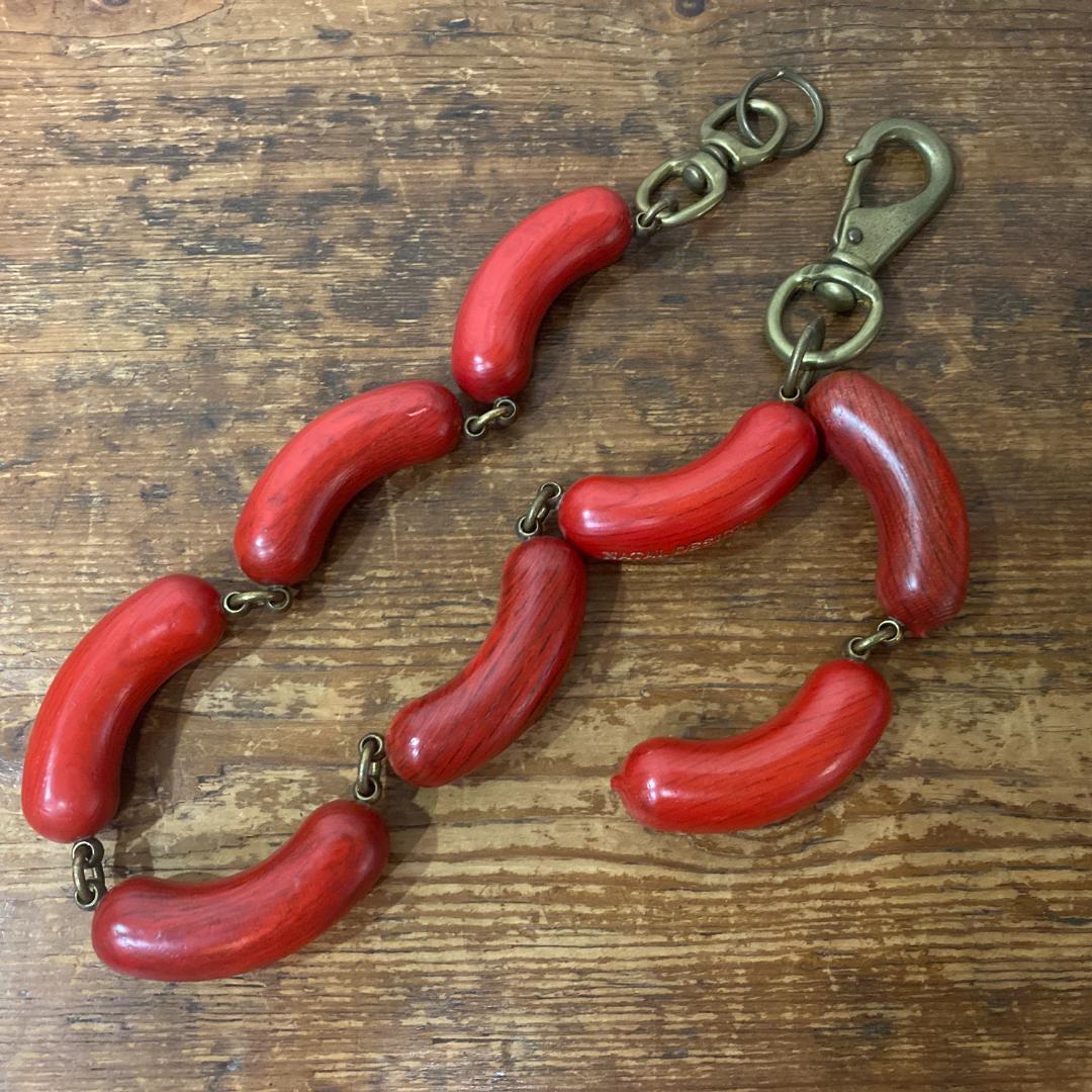 激レア! 初期 ネイタルデザイン 木製 ウインナー ウォレットチェーン
