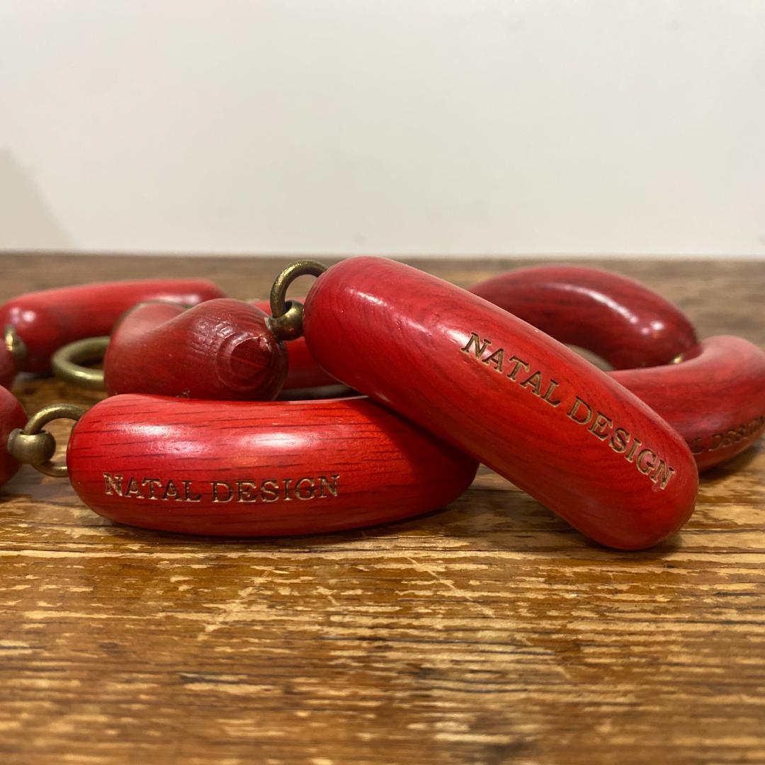激レア! 初期 ネイタルデザイン 木製 ウインナー ウォレットチェーン