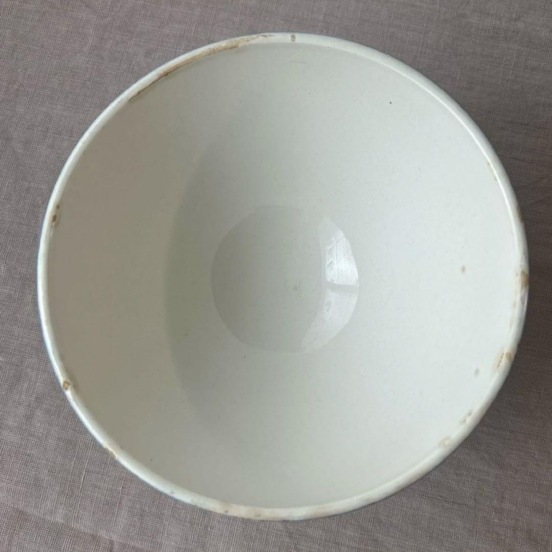 【希少】モロッコ柄　レース柄　青色カフェオレボウル　フランスアンティーク