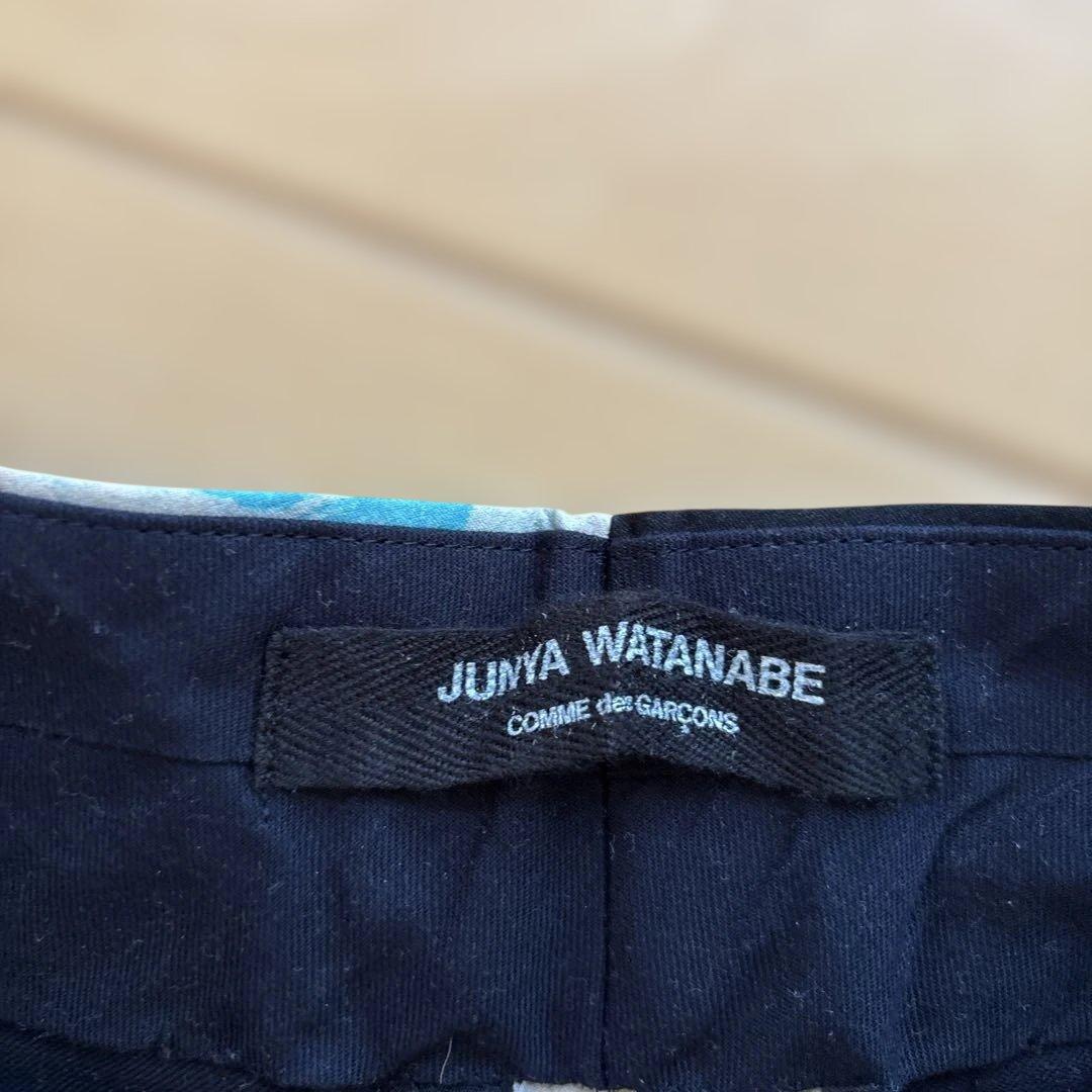 junya watanabe スラックス　パンツ　XS 花柄　ブルー