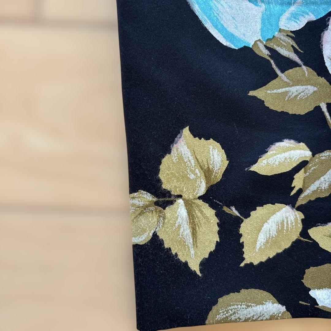 junya watanabe スラックス　パンツ　XS 花柄　ブルー