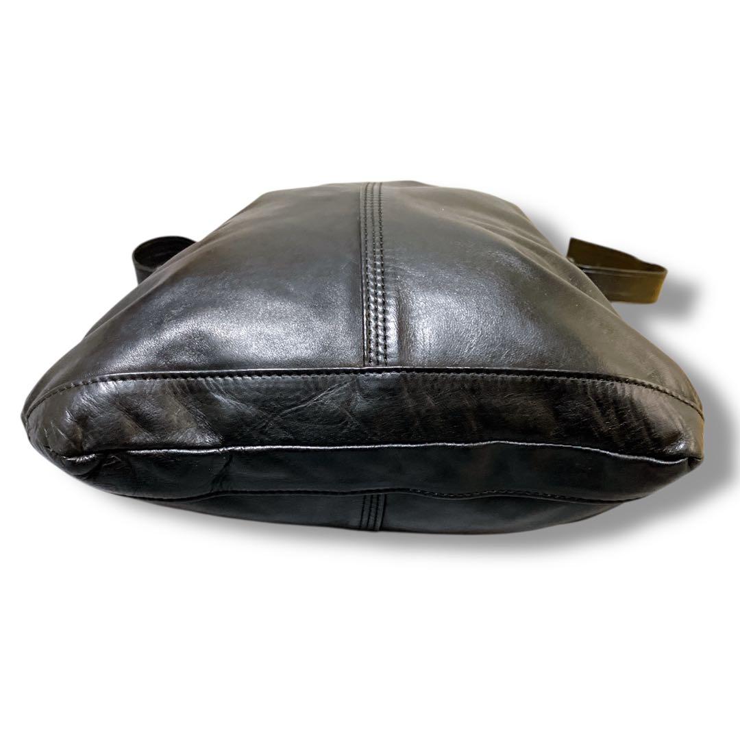 ポーター 吉田カバン 日本製 ポーチ付き ソフトレザーショルダーバッグ ブラック