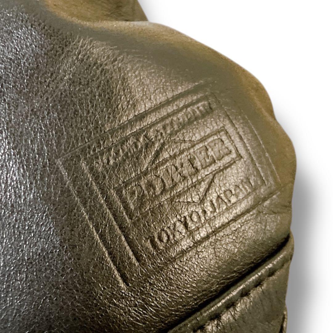 ポーター 吉田カバン 日本製 ポーチ付き ソフトレザーショルダーバッグ ブラック