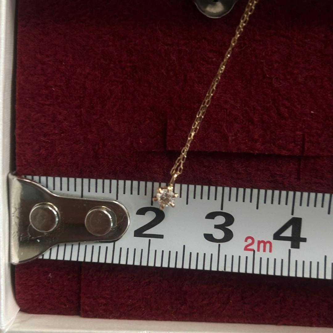 早い者勝ち K10 ゴールド 一粒石 ダイヤモンド チェーン　ネックレス