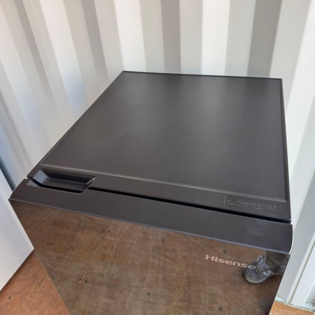 59⭐️2023年製★ハイセンス　冷蔵庫　ミラー　ブラック　鏡　右開き　一人暮らし