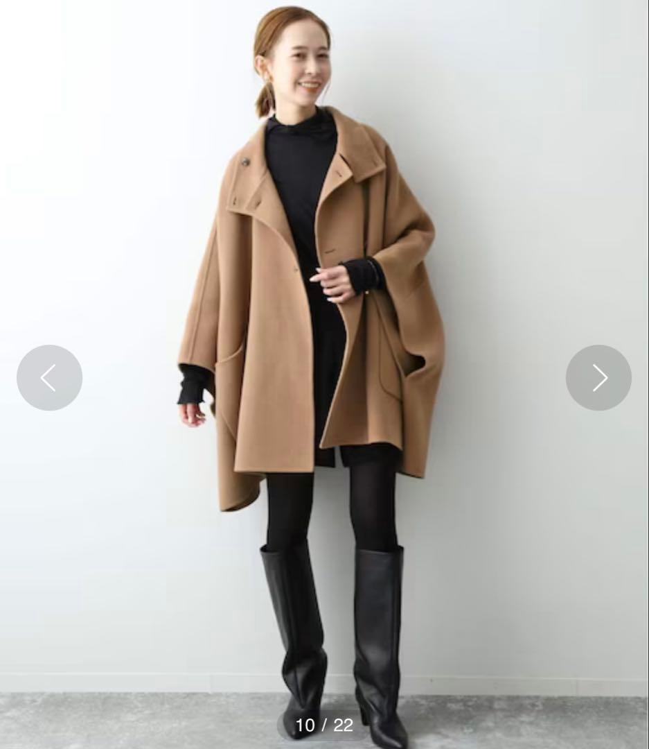 美品⭐︎スローブイエナ スタンドカラーダブルフェイスポンチョ35,200円