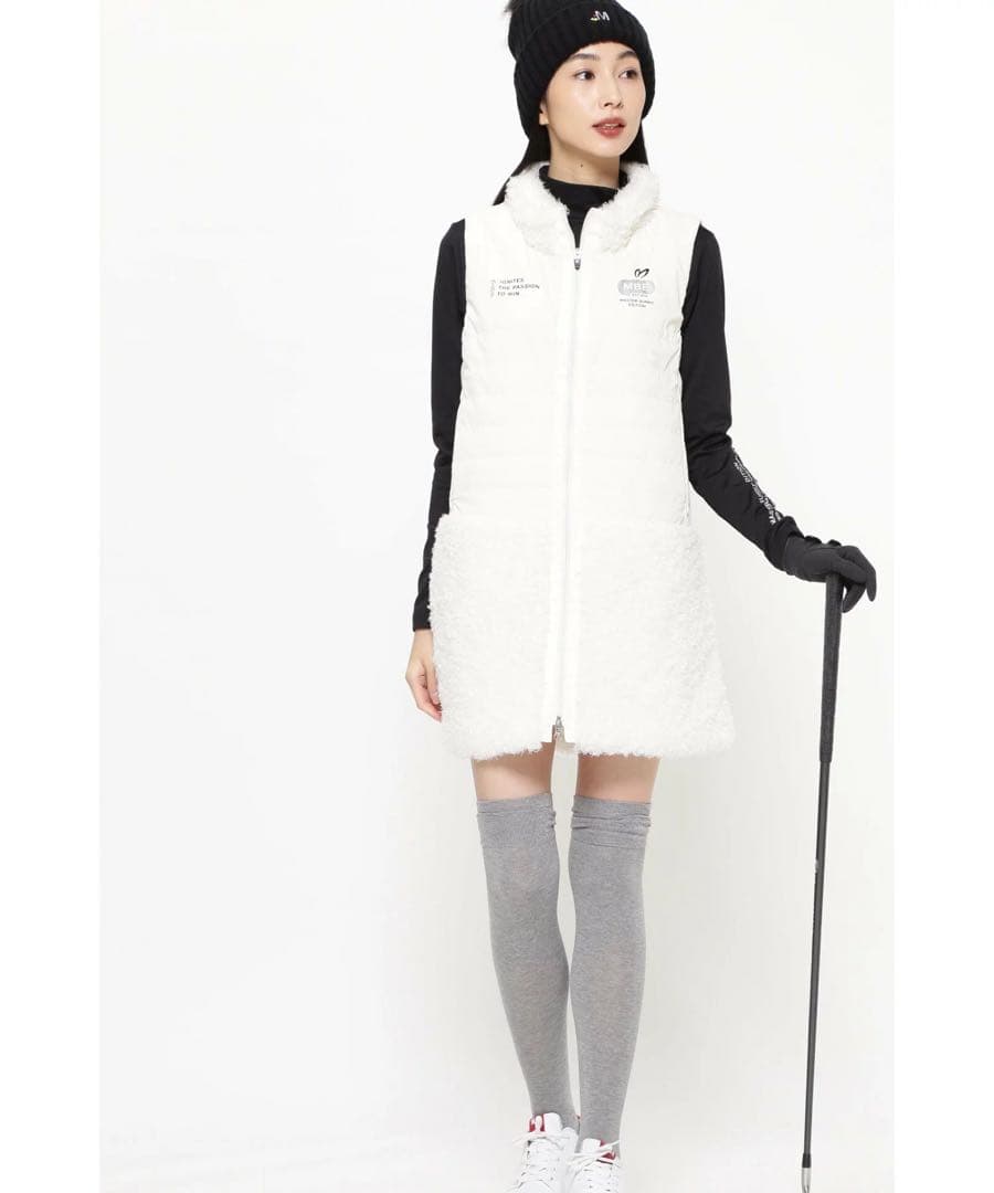 今季冬　レディース　マスターバニー　ダウンワンピース　美品　白