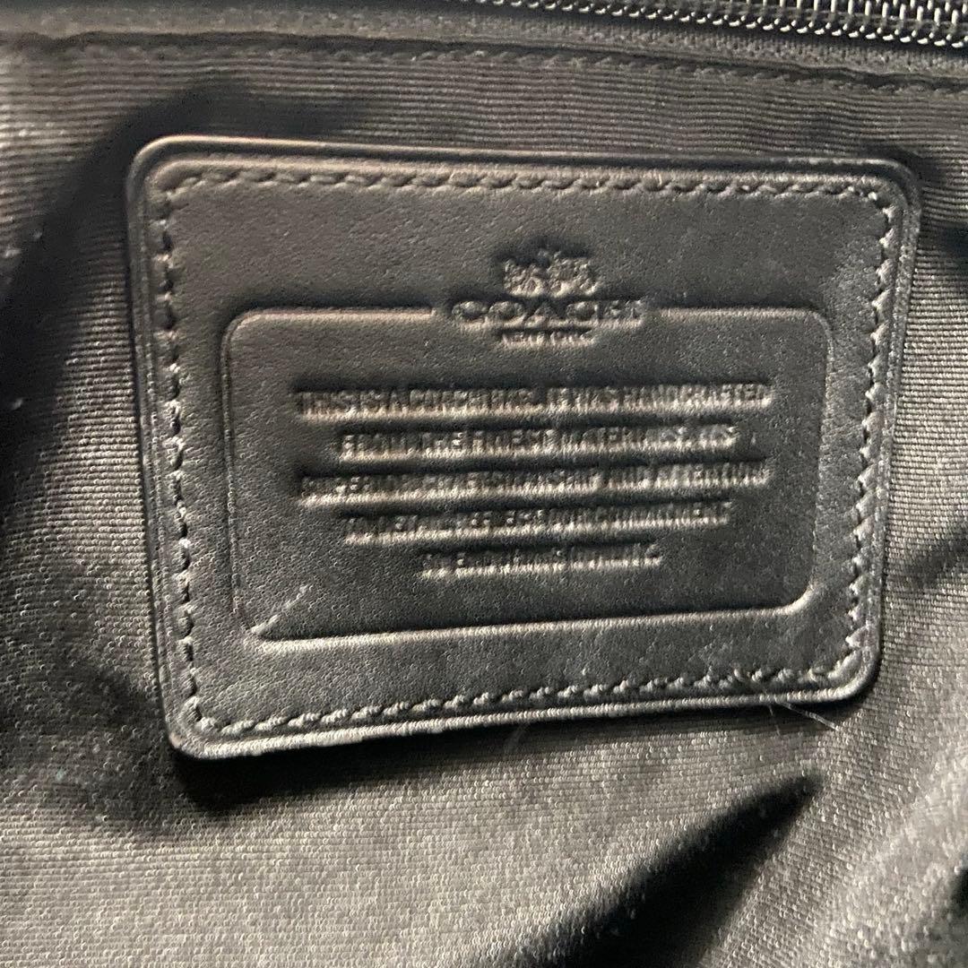 COACH コーチ バックパック ナイロン レザー ブラック F71884