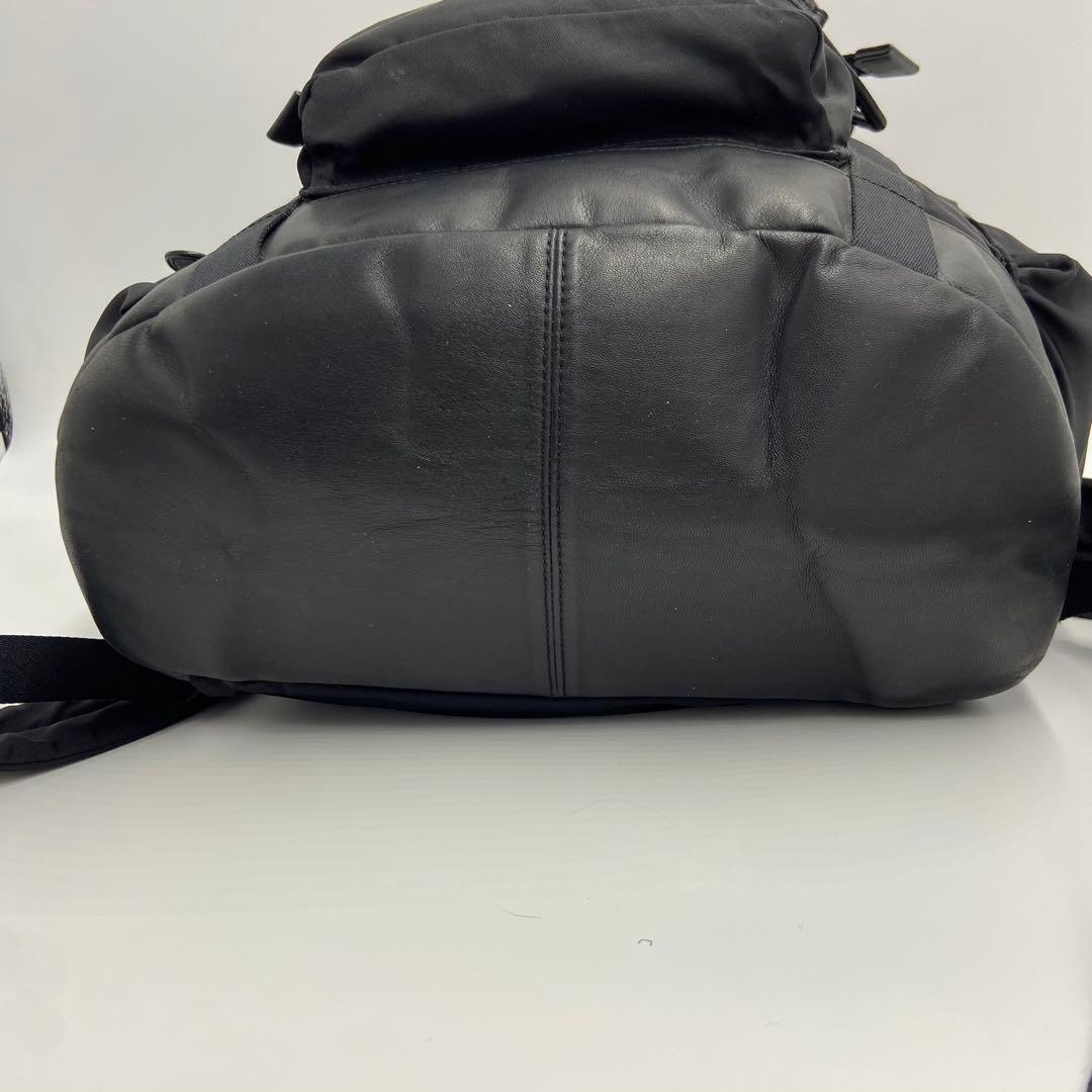 COACH コーチ バックパック ナイロン レザー ブラック F71884