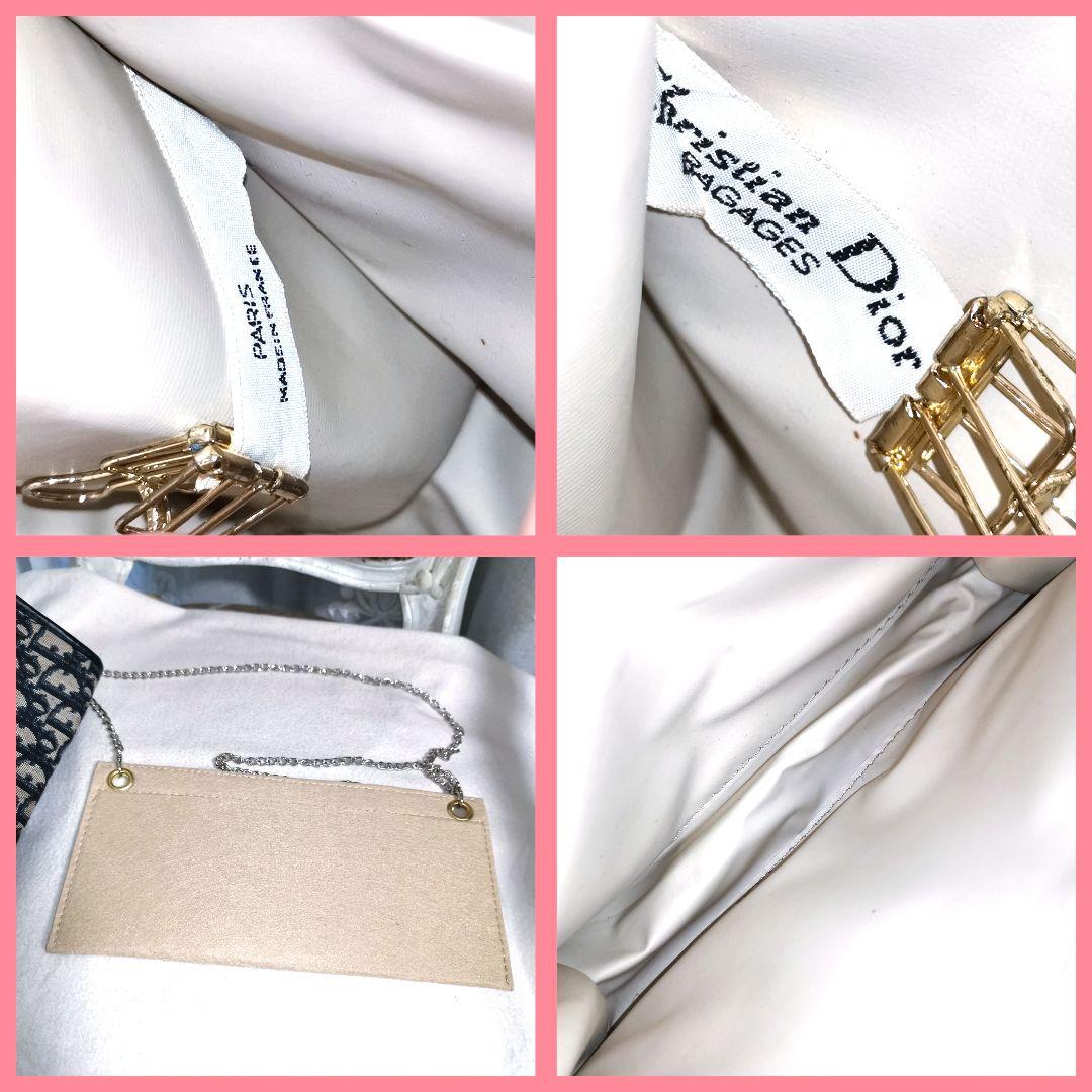 【美品】ディオールDiorトロッター大きめポーチクラッチバッグ新品ショルダー付!