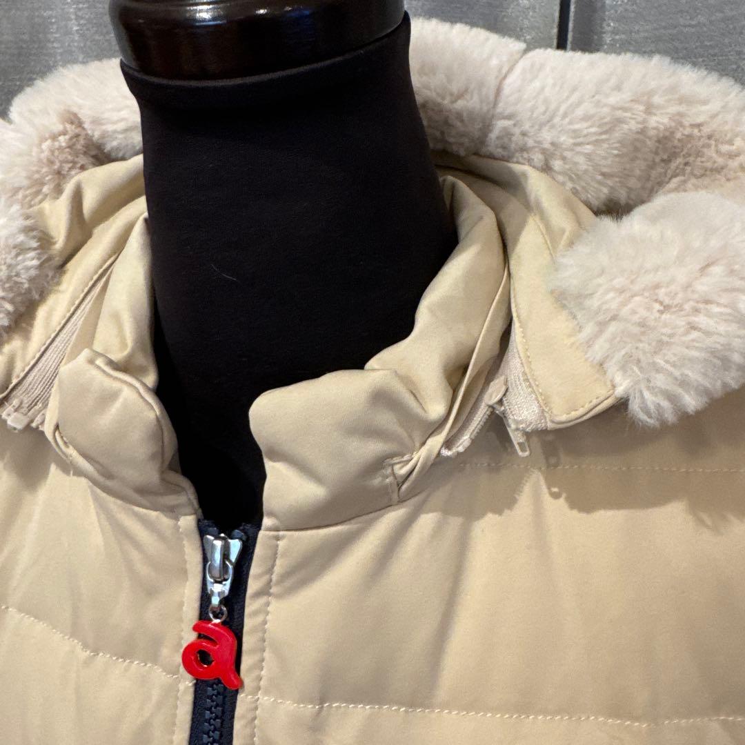 美品★archivio フード付きダウンベスト ベージュ