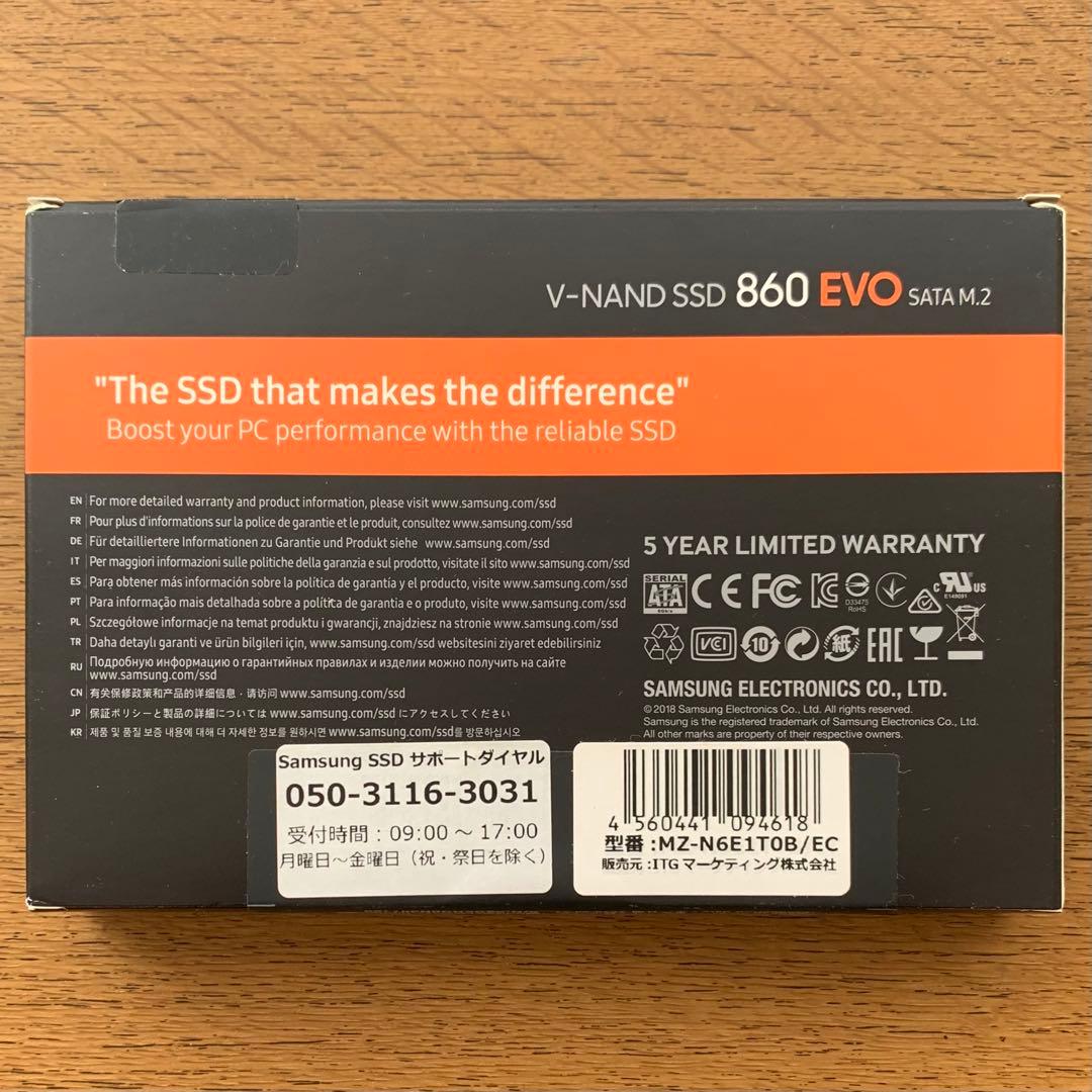 内蔵型SSD SAMSUNG 860 EVO SATA M.2 SSD 1TB