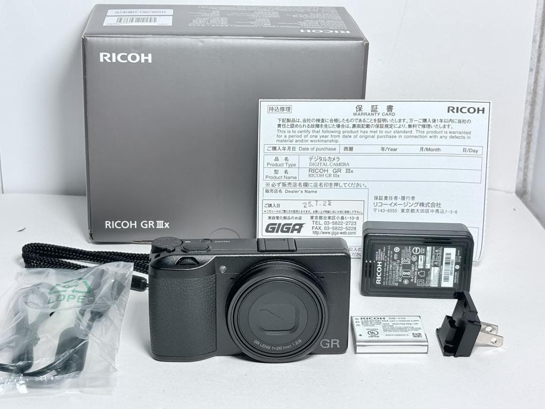 メーカー保証残アリ 160ショット リコー GR IIIx