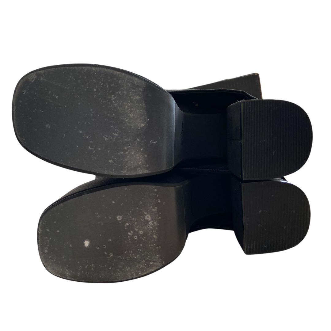 ✨極美品✨エモダ/ルーズフレアカバーフィットブーツ/ロングブーツ/ブラック/M