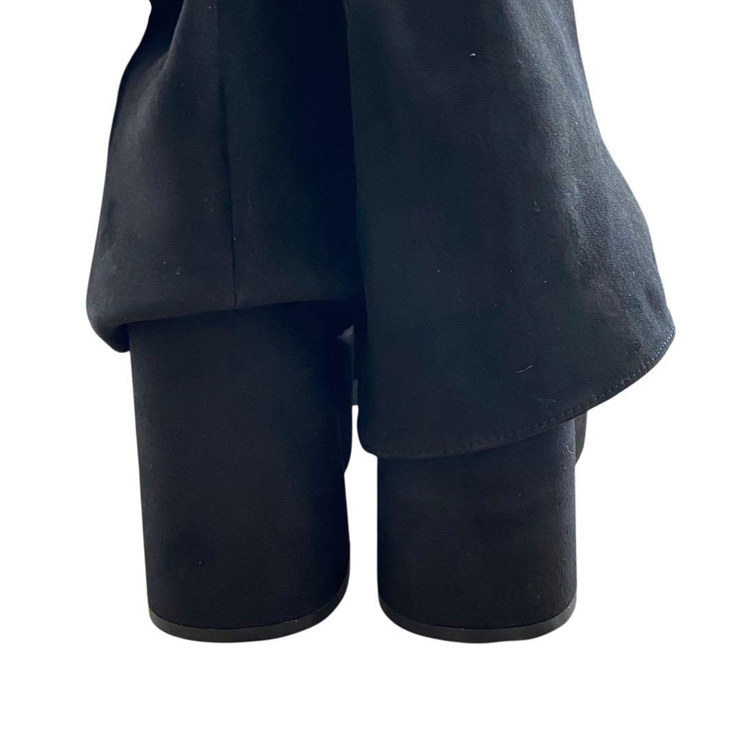 ✨極美品✨エモダ/ルーズフレアカバーフィットブーツ/ロングブーツ/ブラック/M