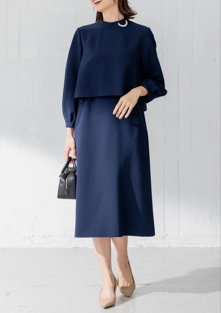 組曲　セレモニー　ワンピース　ネイビー 卒業式　卒園式　入園式