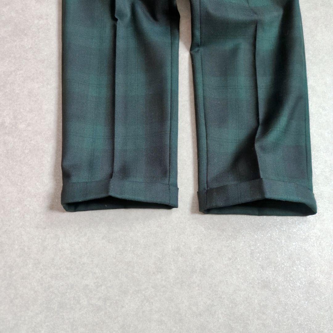 美品 グリーンレーベルリラクシング 120 スーツ チェック キッズフォーマル