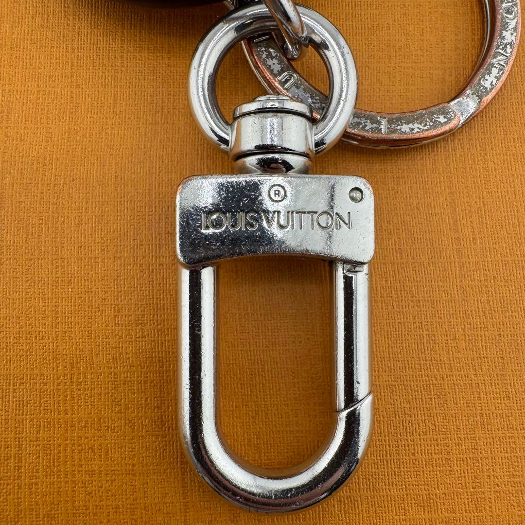 美品 ルイヴィトン ポルトクレ・LVサークル チャーム キーリング キーホルダー